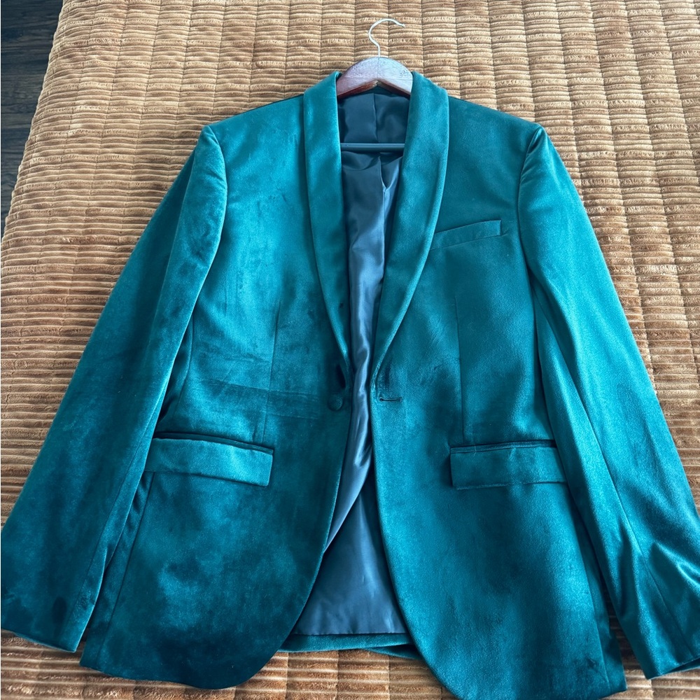 Green Tuxedo Jacket - Velvet